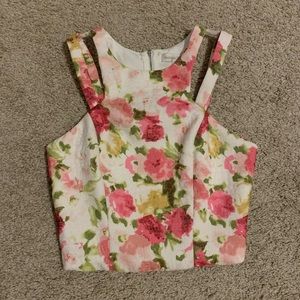 NWOT Jealous Tomato Floral Crop Top- sz Small
